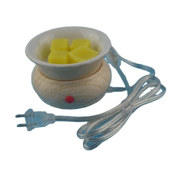 Electric Ceramic Wax Melt Warmer with Wood Grain Surface