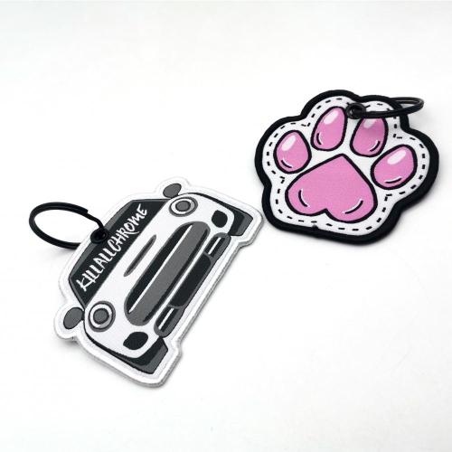 Fashion Customized Key Chain Custom Woven Fabric Keychain