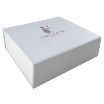 Luxury White Cardboard Makeup Box with Ribbon