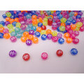 4x7MM Acrylic Mixed Alphabet Letter Coin Round Beads