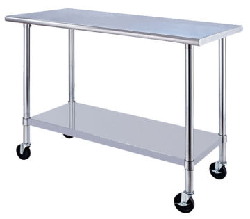 NSF Certified Stainless Steel Work Tables and Sinks for Professional Restaurants