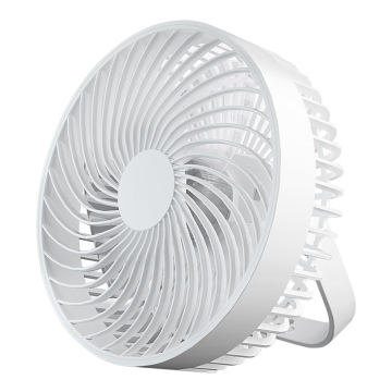 Adjustable 2 in 1 USB Type-C Rechargeable Fan with LED Light for Summer and Camping
