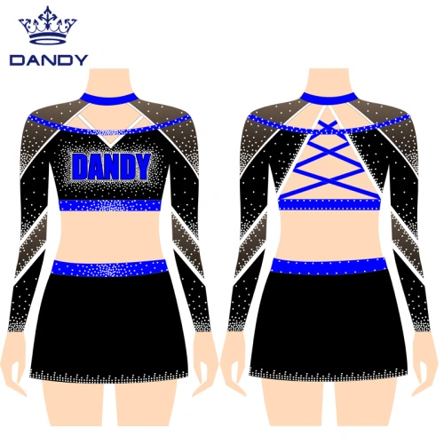 Customized youth crop top cheer uniforms China Manufacturer