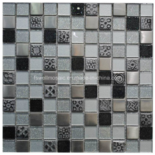 4mm Glass and Stainless Steel Mosaic, Wall Mosaic M4f001