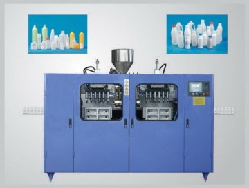 Double-station six-head automatic extrusion blow moulding machine(twelve cavities, suitable for large quantities production)