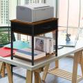 2-Tier Printer Stand Table with Fabric Storage Drawer