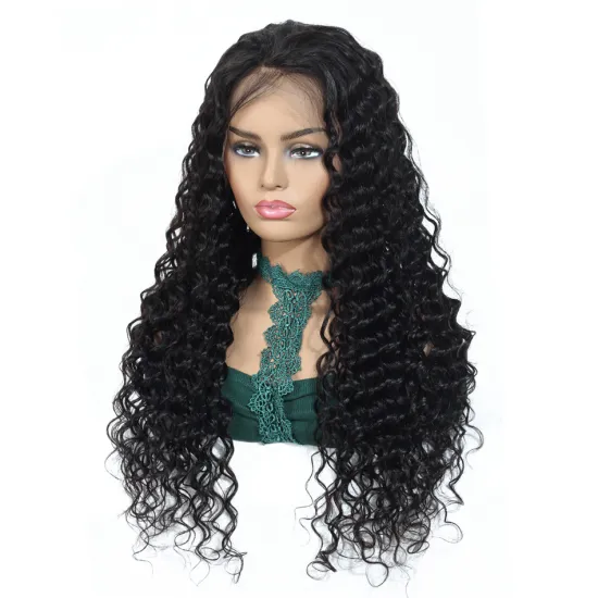 13X4 13X6 Transparent Swiss Lace Frontal Wig Pre Plucked Mink Deep Wave Brazilian Cuticle Aligned Human Remy Hair Lace Front Wig
