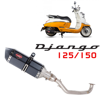 Peugeot Django 125/150 Motosikal Motosikal Yoshimura Pengubahsuaian Paip Ekzos