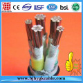 0.6 / 1kv موصل النحاس XLPE معزول غمد PVC