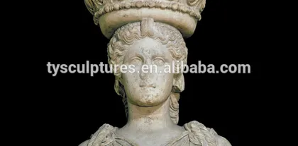 Traditional antique style architectural models stone lady column for sale