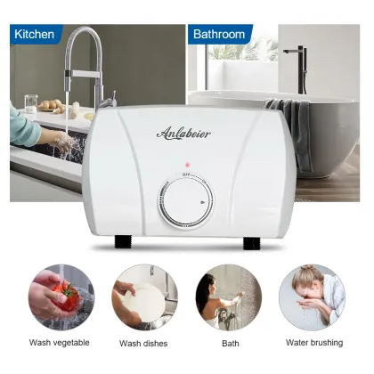Anlabeier SS304 Electric Water Heater 5500w for Bathroom, Hotel, Kitchen