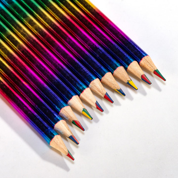 Kawaii Rainbow Pencil Crayon Set for Kids' Drawing and Graffiti