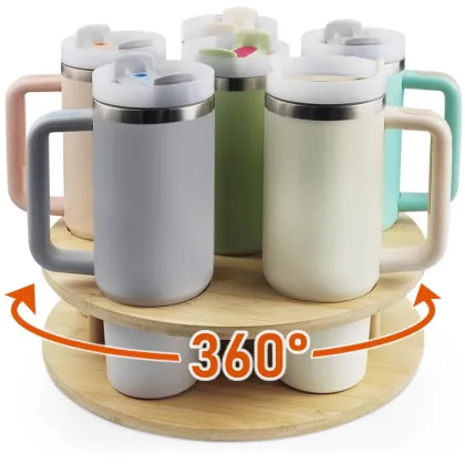 Rotatable Stanley Cup Organizer for Kitchen Cabinets