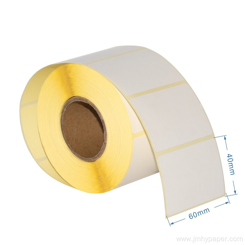 Yellow base thermal label 60x40mm