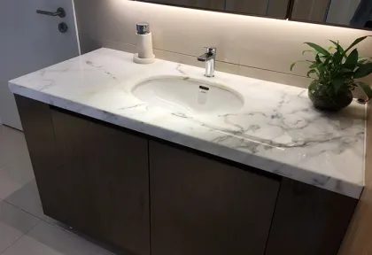 Handwashing basin marble natural stone countertop