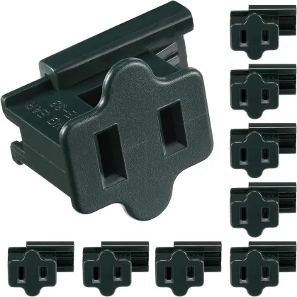 Black Inline Female Zip Vampire Gilbert Plugs for SPT-1 18AWG Wire