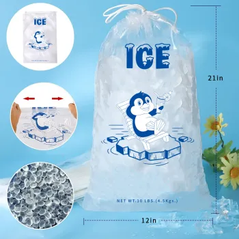 disposable plastic ice cube freezer bag