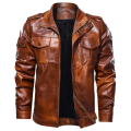 Men's PU Leather Trucker Jackets High Quality