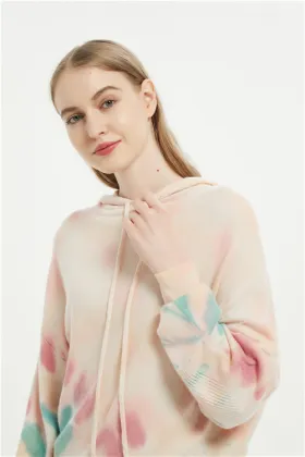 Dec Tie Dye Wool Cashmere Hoodie