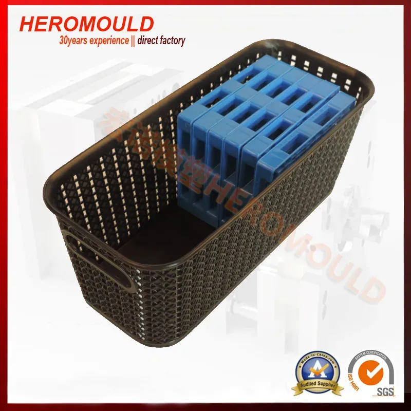 30-Year Injection Mould Maker - Customized Plastic Rectangle Rattan Storage Basket Organizer Mould