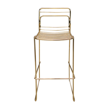 Gold Wire Bar Chair480x480x1000mm Kerusi Kopi Reka Bentuk Moden