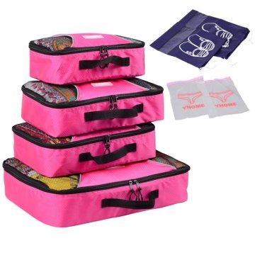 Water-proof Packing Cubes Travel Luggage Organizer 4PC Set