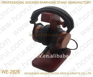 Wooden headphone display stand