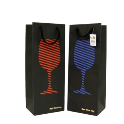 Christmas Wine Bottle Gift Bag - Single Bottle Bags & Liquor Sleeves