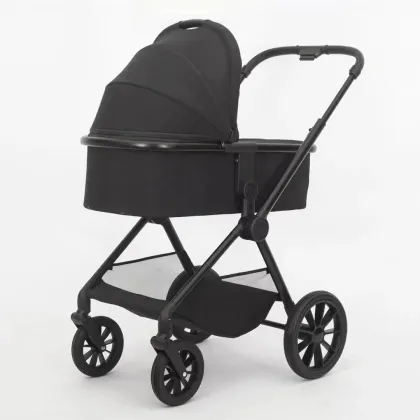 Multifunctional Foldable Lightweight Stroller for Infants and Toddlers with High Landscape Seat and Baby Basket