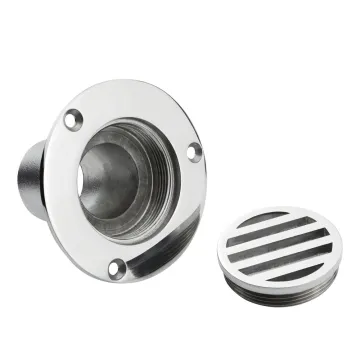 Marine Hardware: 316 Stainless Steel Thru Hull Deck Drain Scupper Fittings - 1-1/2 Inch