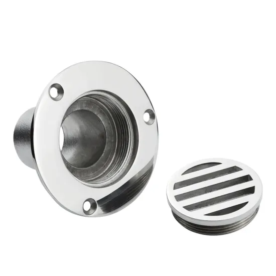 Marine Hardware: 316 Stainless Steel Thru Hull Deck Drain Scupper Fittings - 1-1/2 Inch