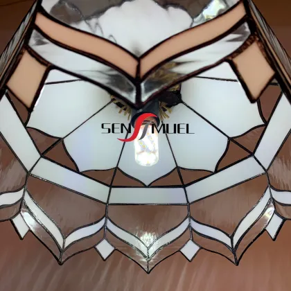 Chinese Factory Wholesale: Custom Stained Glass Tiffany Style Simple Southeast Asian Style Chandelier Pendant Lamp