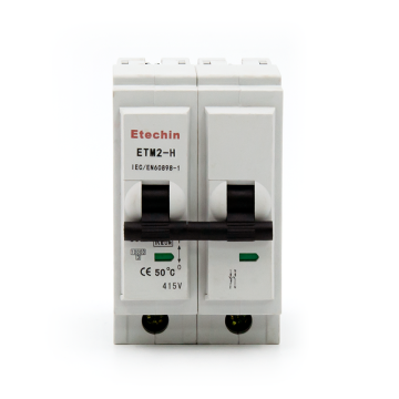 ETM2 Miniature Circuit Breaker 2P 6KA 10KA Overload Short Circuit Protection KEMA Certified