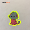 Autocollants adhésifs réfléchissants de forme de chat de PVC pour des enfants