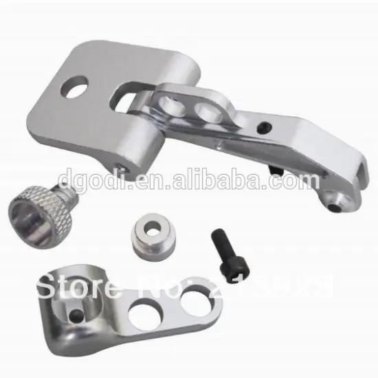 clear anodized aluminum monitor mount, monitor and keyboard arm