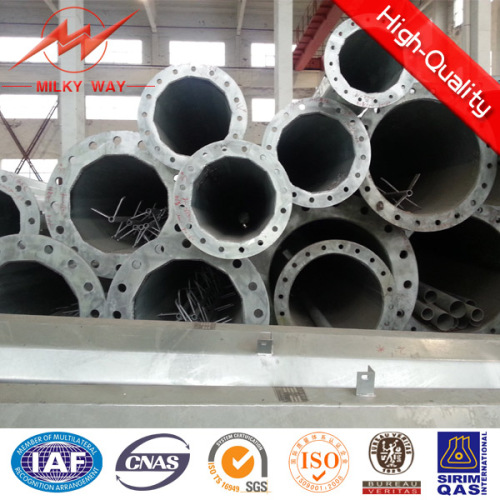 11m 1500dan electrical galvanized steel transmission line pole