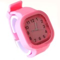 Pure Color Silicone Watch Square Kids à prova d&#39;água