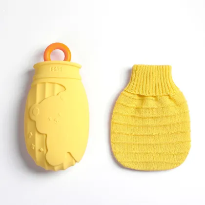 Custom Cute Silicone Hot Water Bag: Portable Reusable Winter Hand Warmer with Cover