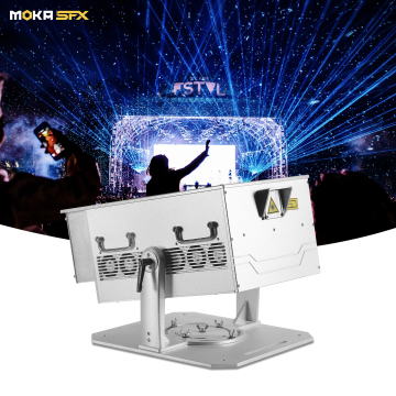 Moka SFX กันน้ำ 20W โคมไฟเลเซอร์ RGB พร้อมไฟดิสโก้สำหรับ LED เวที