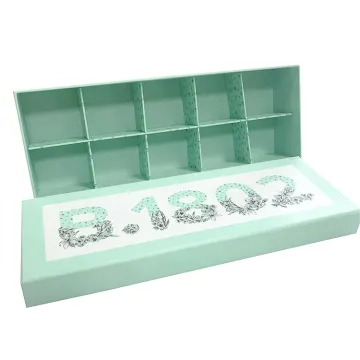Lid base box with board dividers for tea