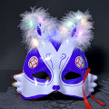 Máscara de coelho LED brilhante para baile de máscaras