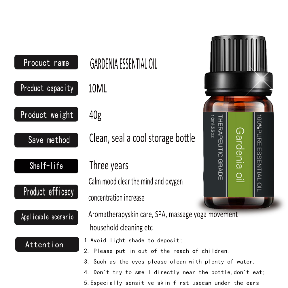 Óleo essencial da Gardenia natal para massagem Skincare Sleep