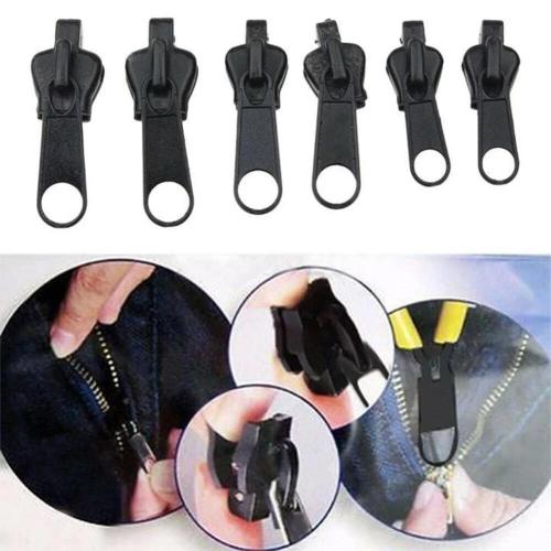 6PCS Zipper Repair Kit Universal Fixer With Metal Slide Fix Any Easy To Install Instantly 3 Different Sizes Zippers