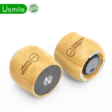 Eco Friendly Bamboo Wireless Speaker – Cheapest OEM ODM Light up Speaker for Christmas Promotional Gifts