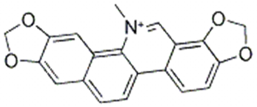 [1,3]Benzodioxolo[5,6-c]-1,3-dioxolo[4,5-i]phenanthridinium,13-methyl- CAS 2447-54-3