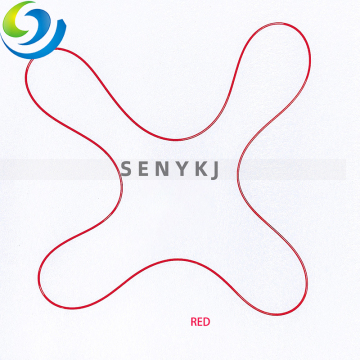 Customized Red Transparent Silicone Turntable Belt 100-2000mm Round Section