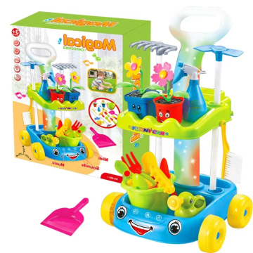2024 Magical Garden Outdoor Garden Trolley: una guida completa al set da gioco finto, giocattolo fai -da -te, macchina per la pulizia di plastica per bambini e carrello per utensili da giardino