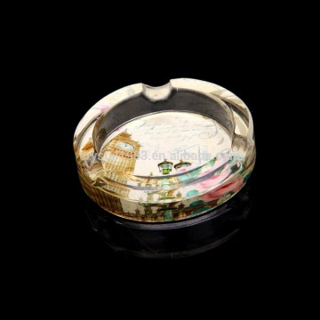 Pujiang factory custom made personalized crystal glass ashtray