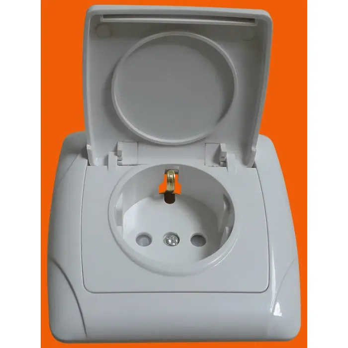 Soket Dinding Euro Putih Sederhana F3510