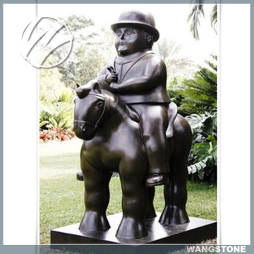 Outdoor decoration antique bronze riding horse statue